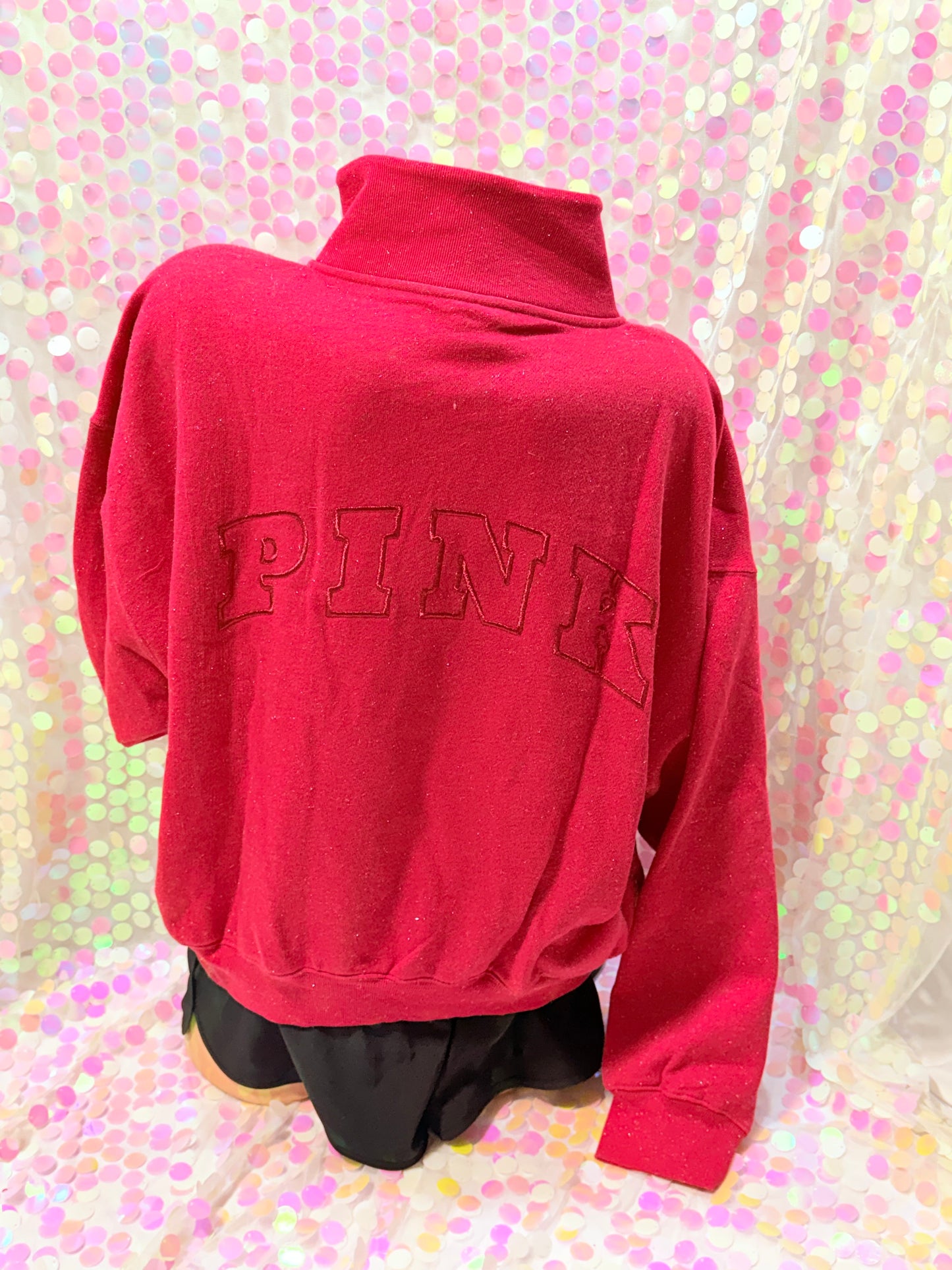 Ruby Red Shine Half Zip