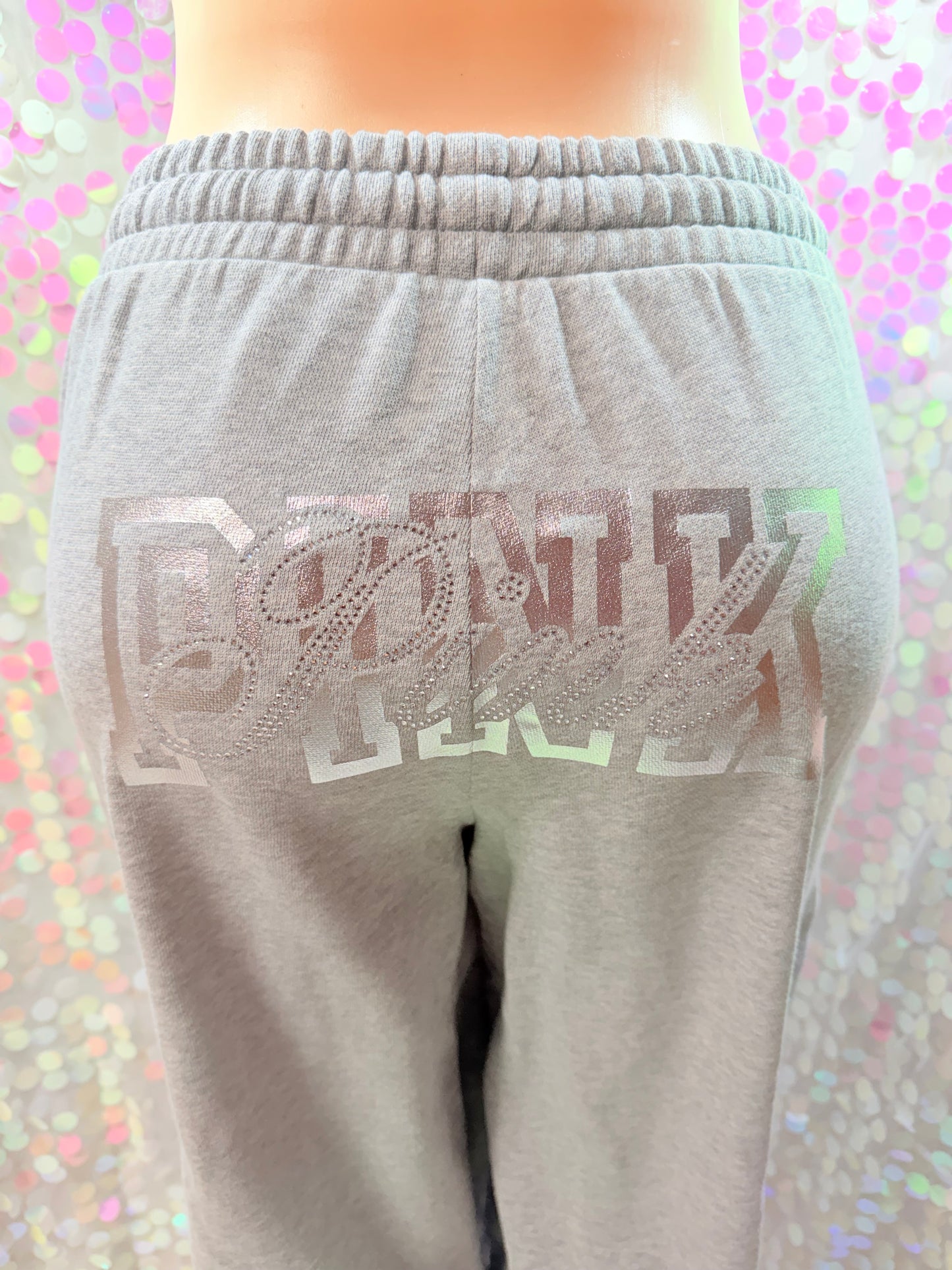 Grey Bling Flare Jogger