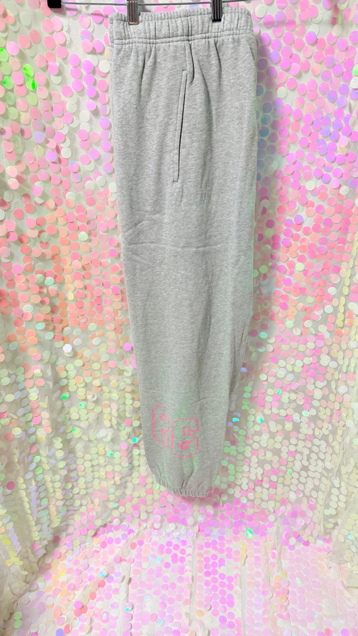 Pink 86 Studded Joggers