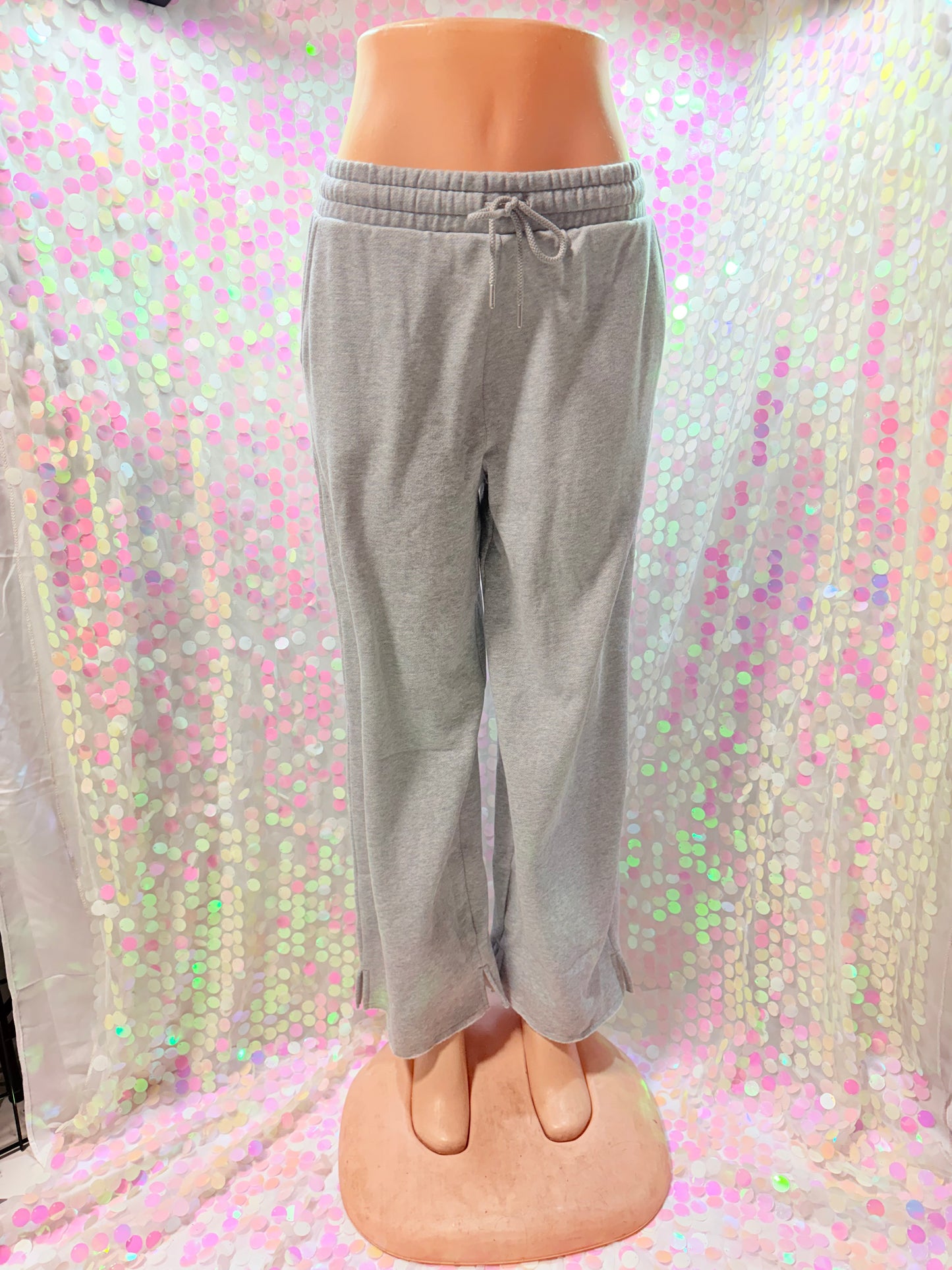 Grey Bling Flare Jogger