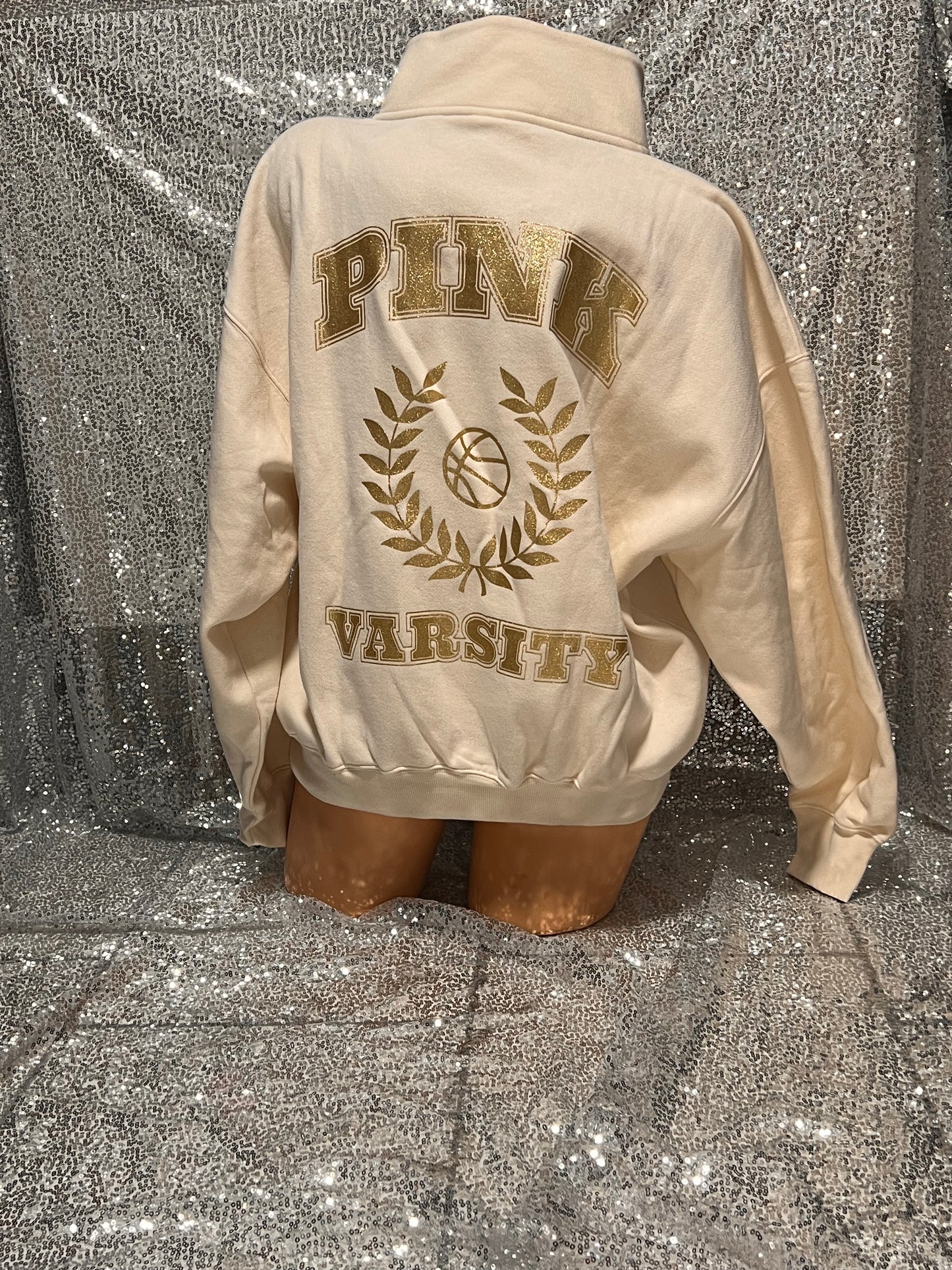 Gold Bling Half-Zip