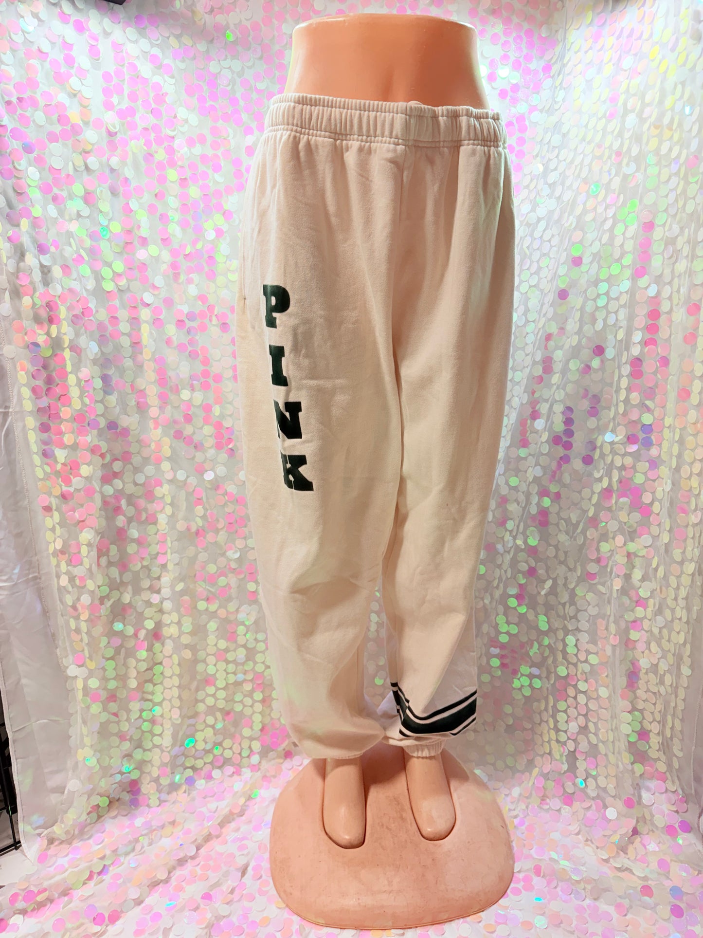 Beige Green Velvet Jogger