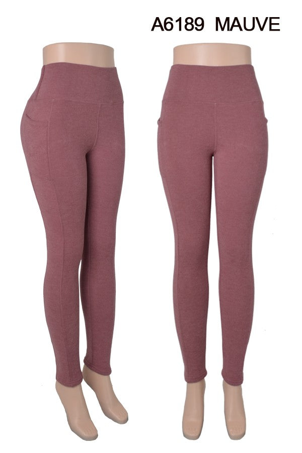 Fur Lined Winter Warm Thicker Legging W/pockets