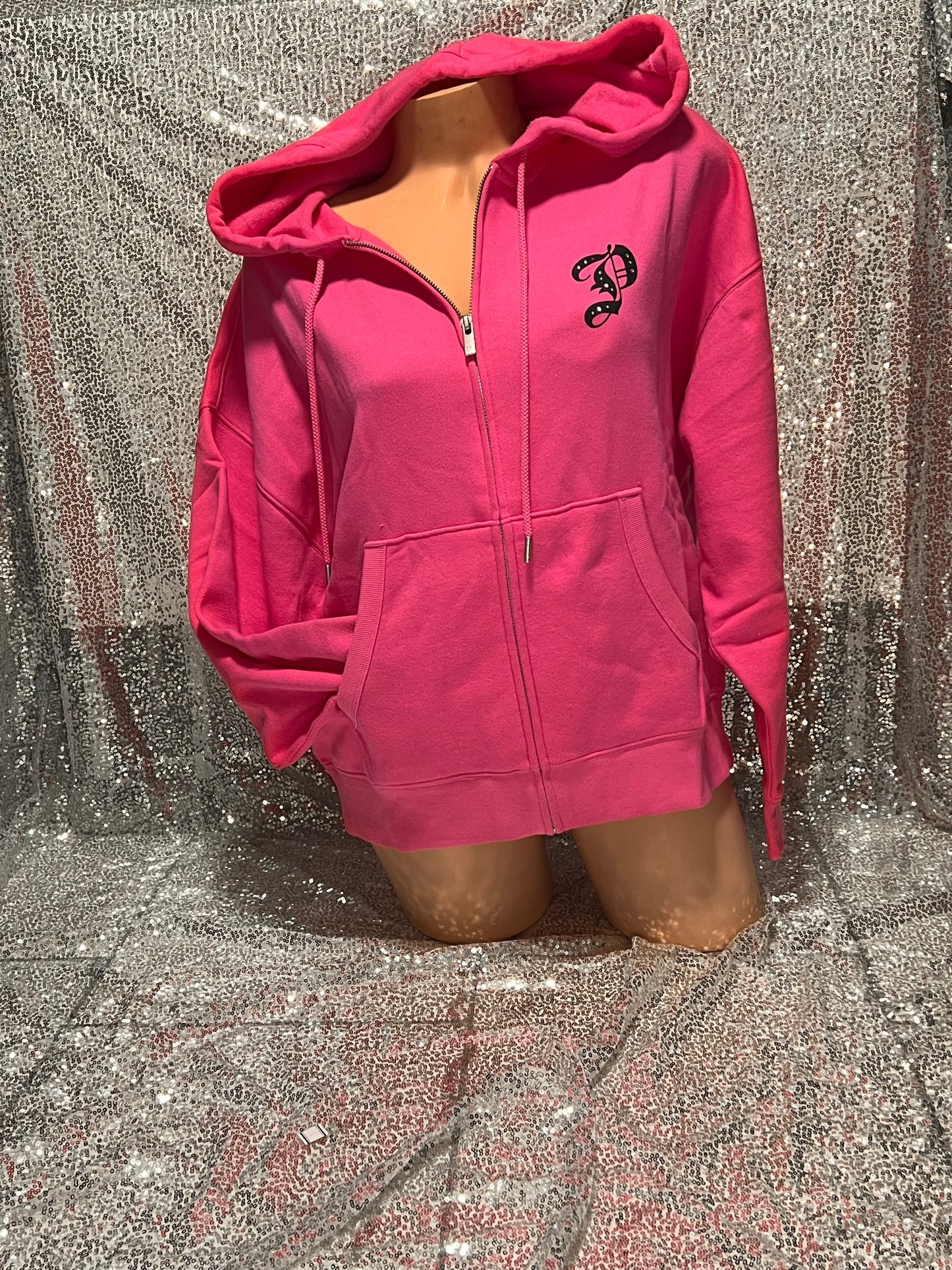 Hot Pink Bling Hoodie