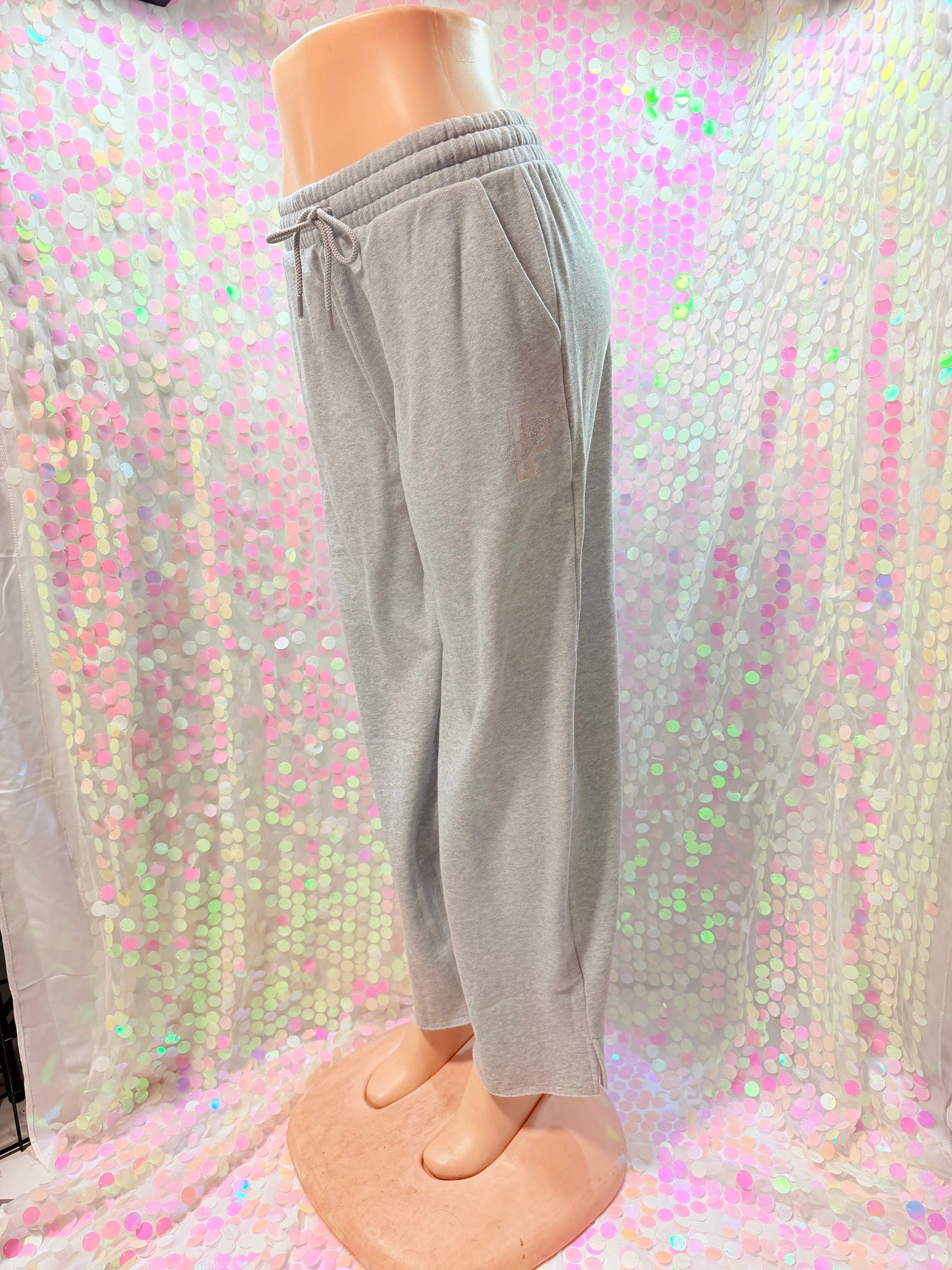 Grey Bling Flare Jogger