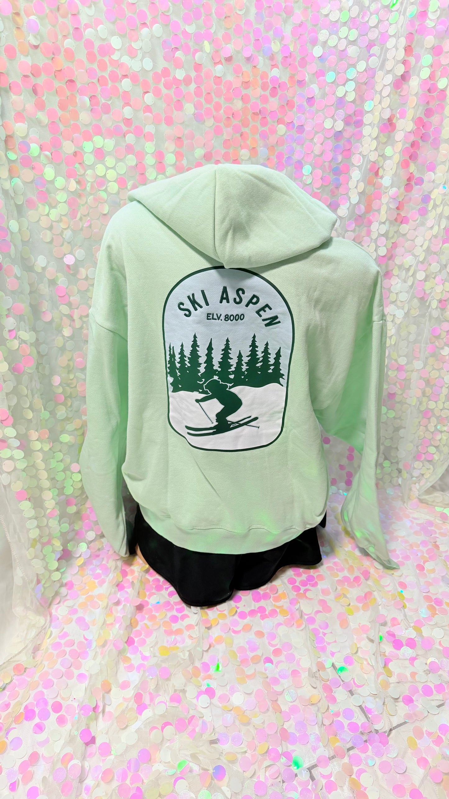 Light Green Ski Aspen Pullover