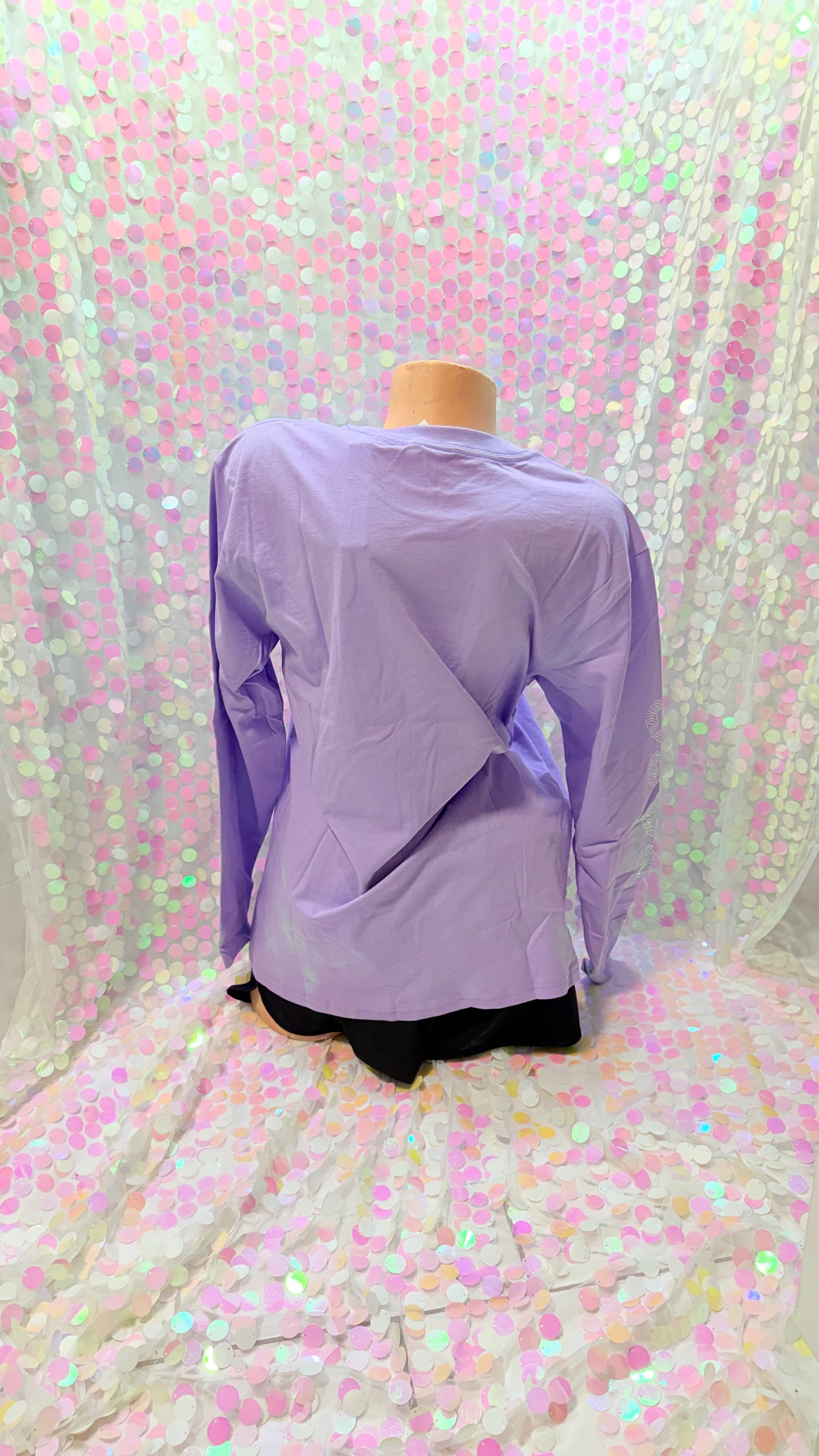 V-Day Purple Bling Long Sleeve