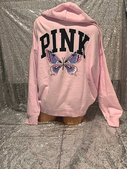 Pink Butterfly Hoodie