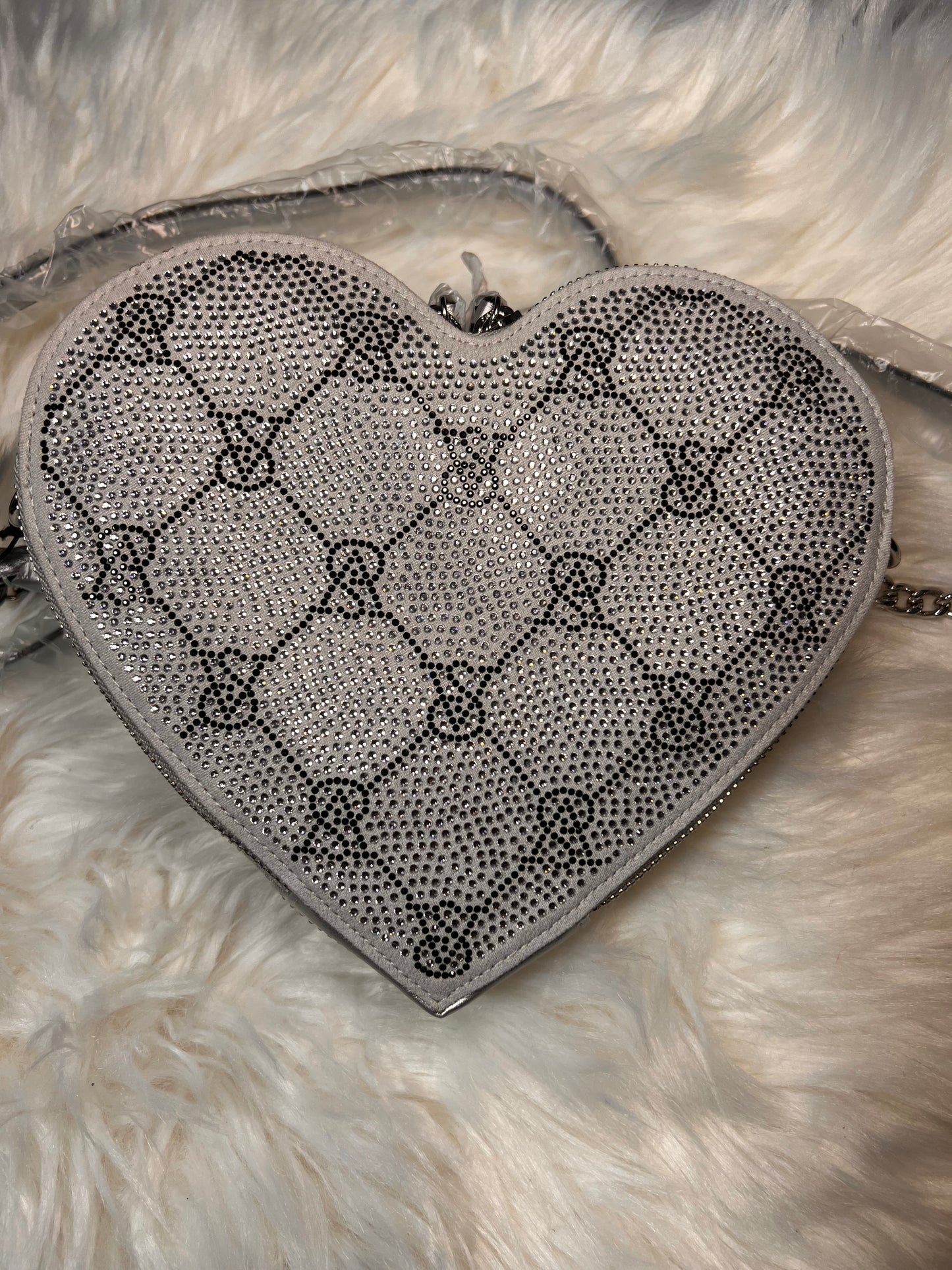 VS Rhinestone Heart Cross Body