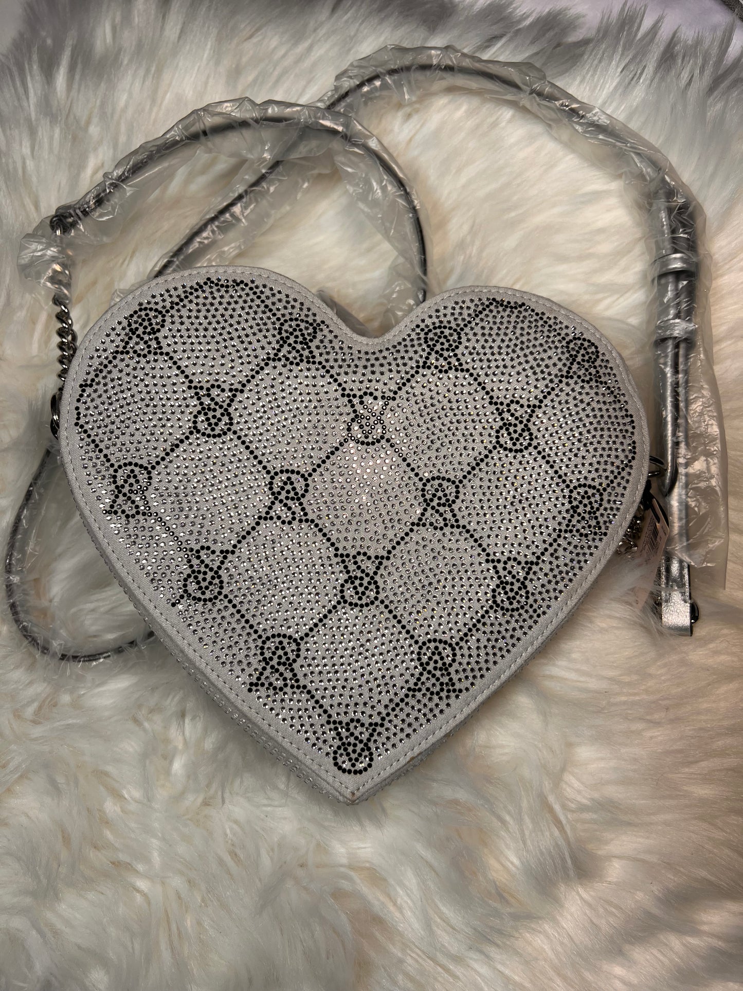 VS Rhinestone Heart Cross Body
