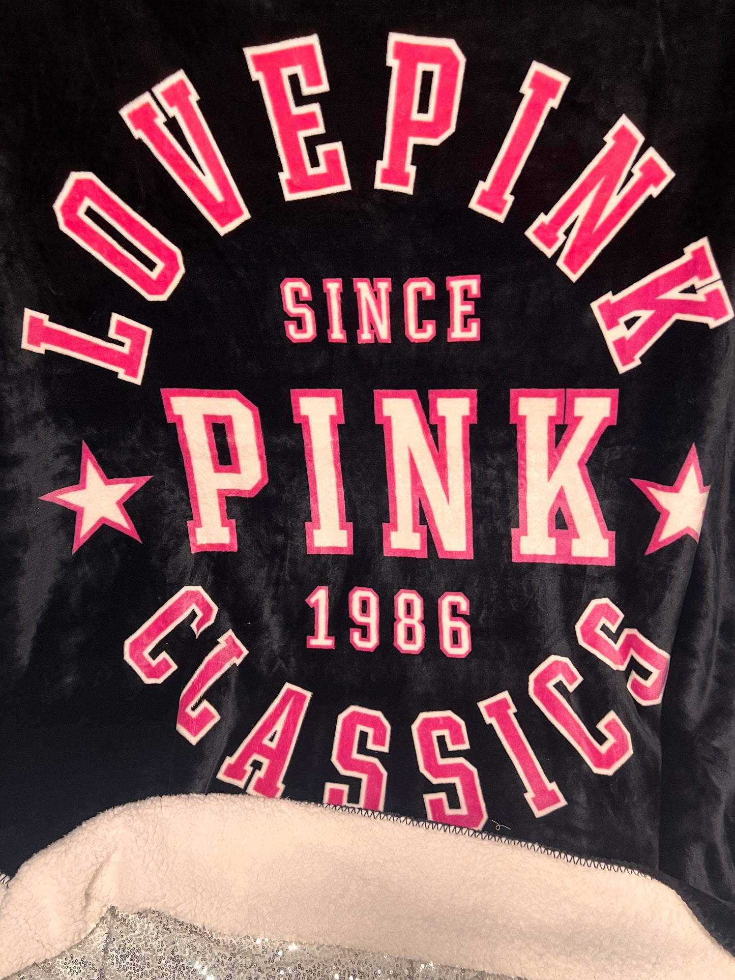 Love Pink Sherpa Blanket