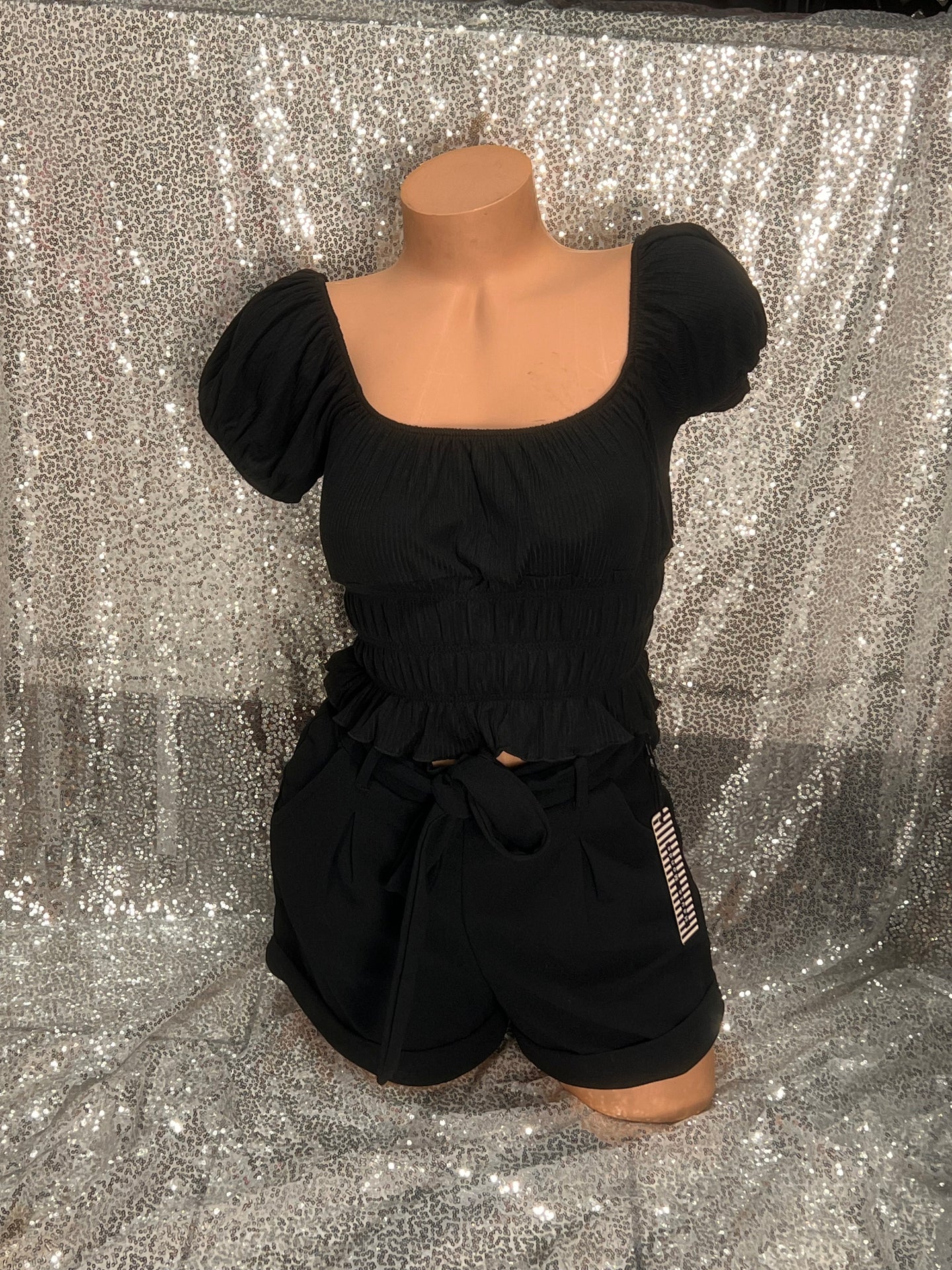 Open Shoulder Crop Top