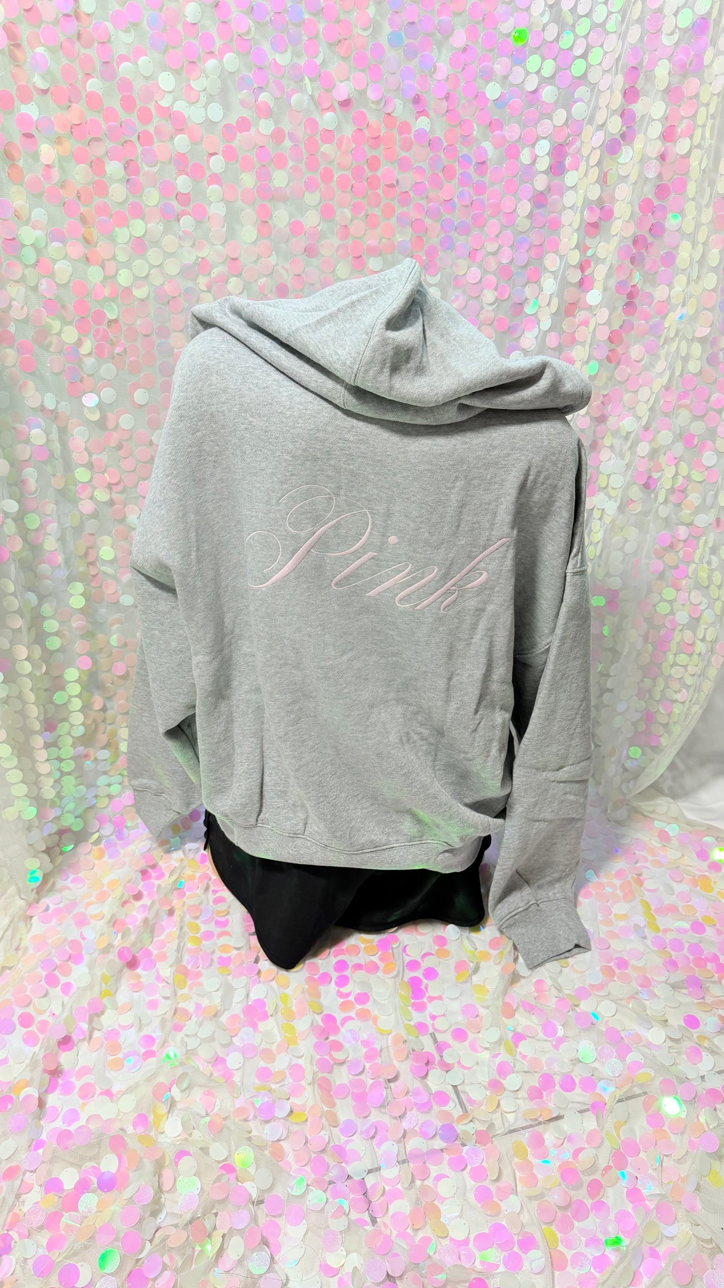 Grey Cursive Halfzip