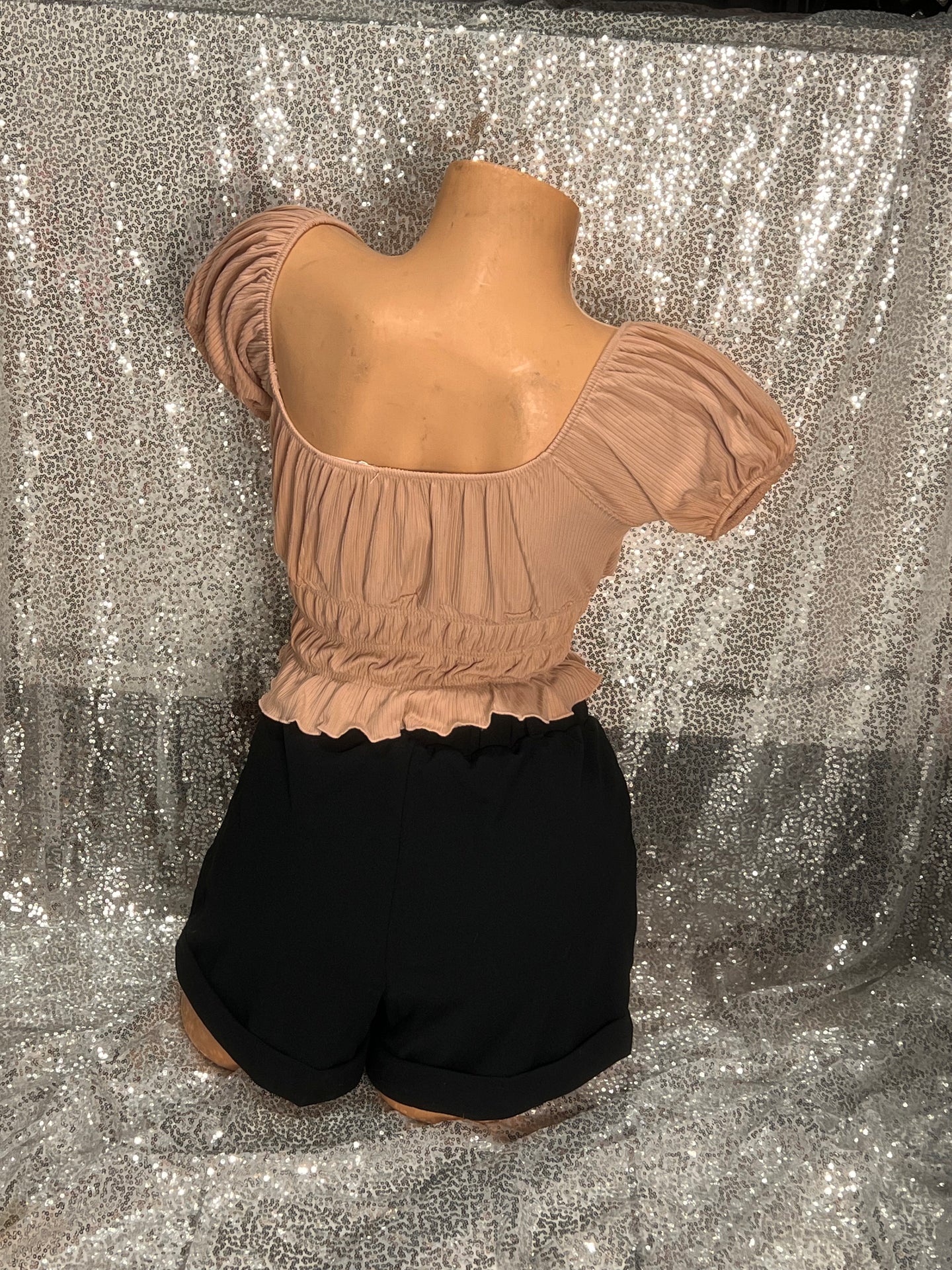 Open Shoulder Crop Top
