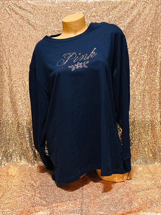 Campus Long Sleeve Bling Tee