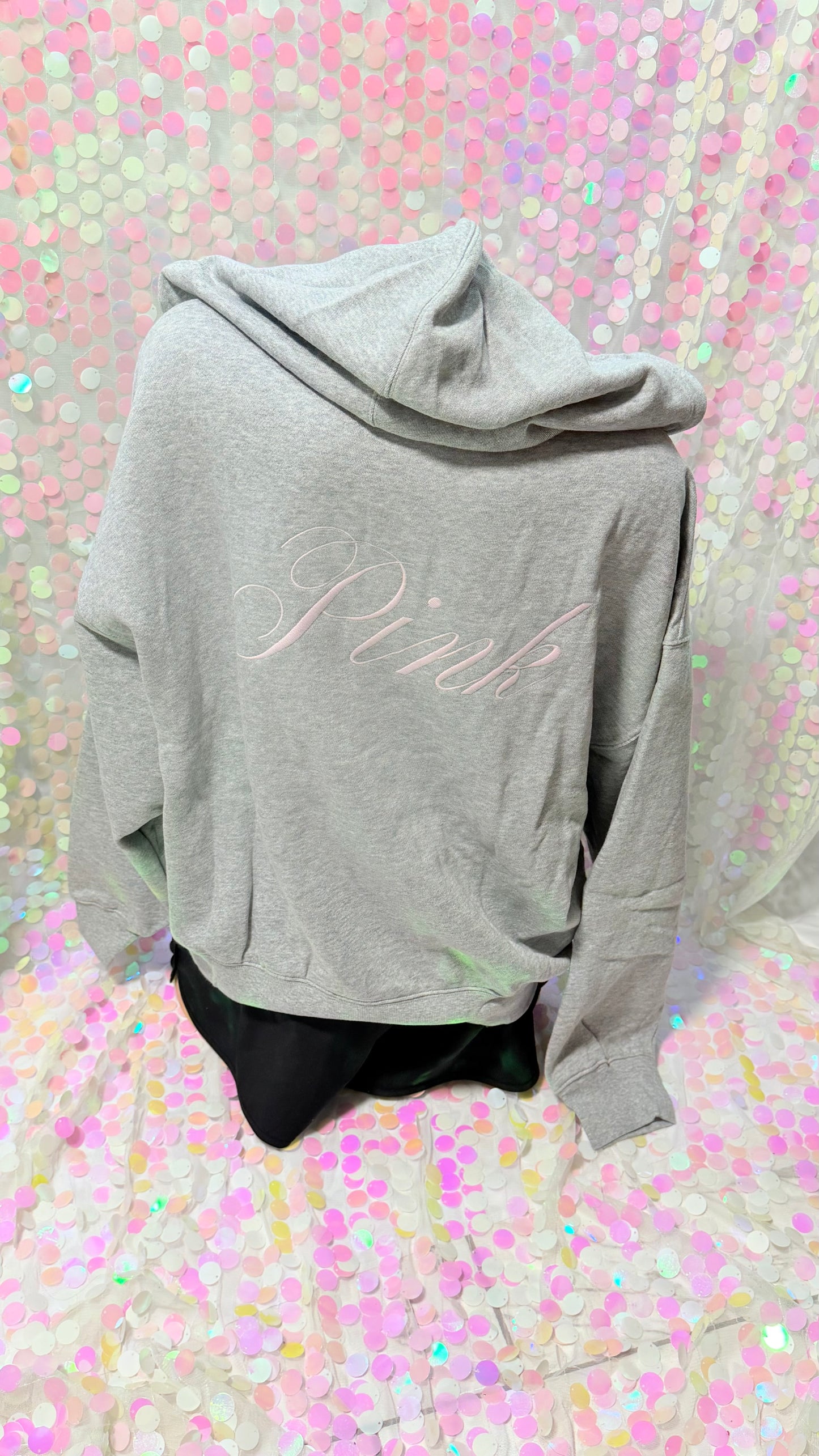 Grey Cursive Halfzip