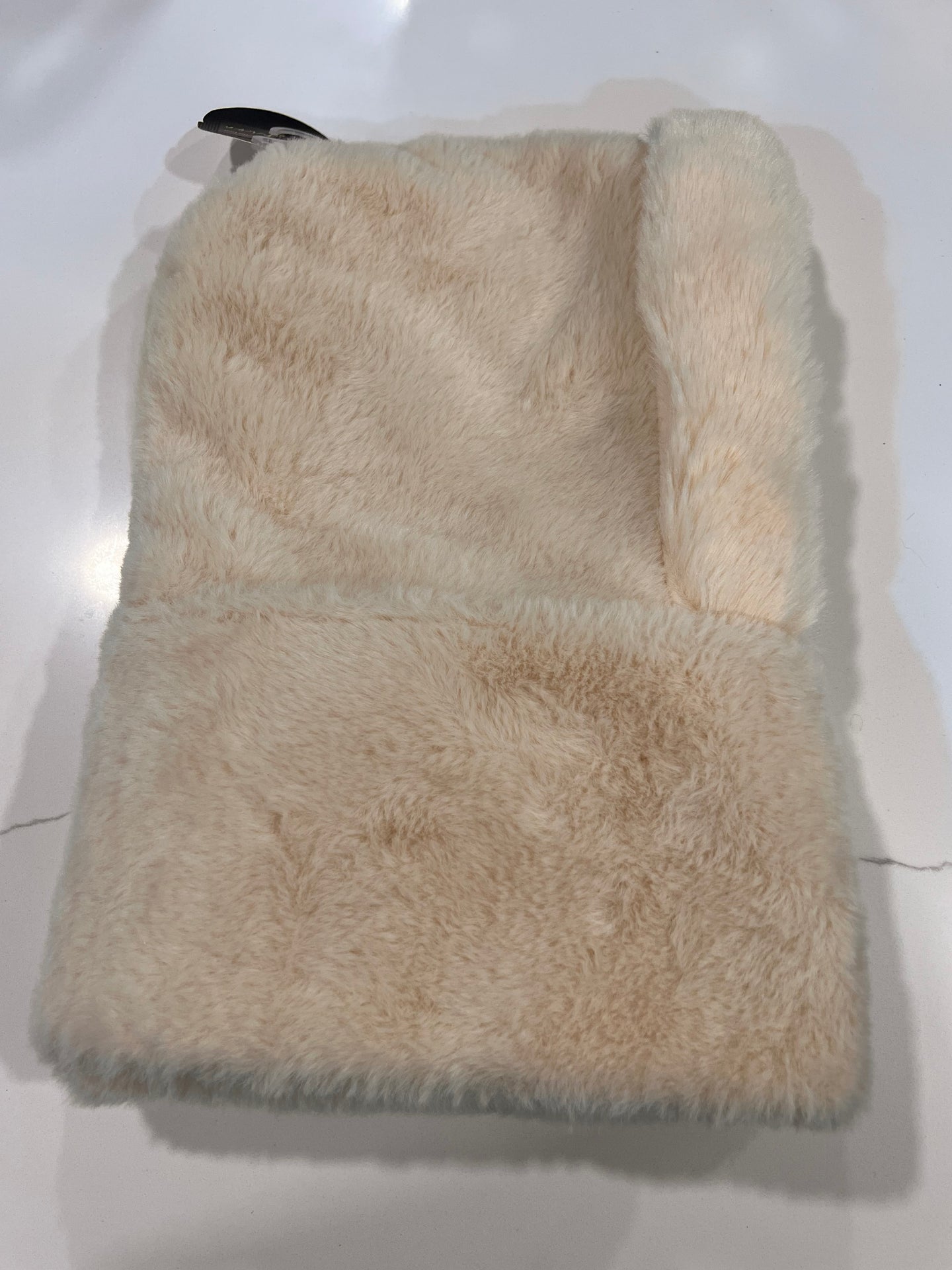 Beige Faux Fur Hood