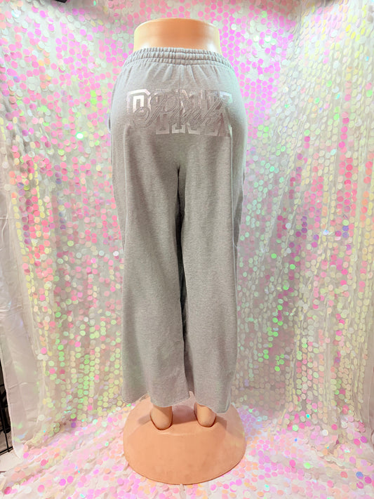 Grey Bling Flare Jogger