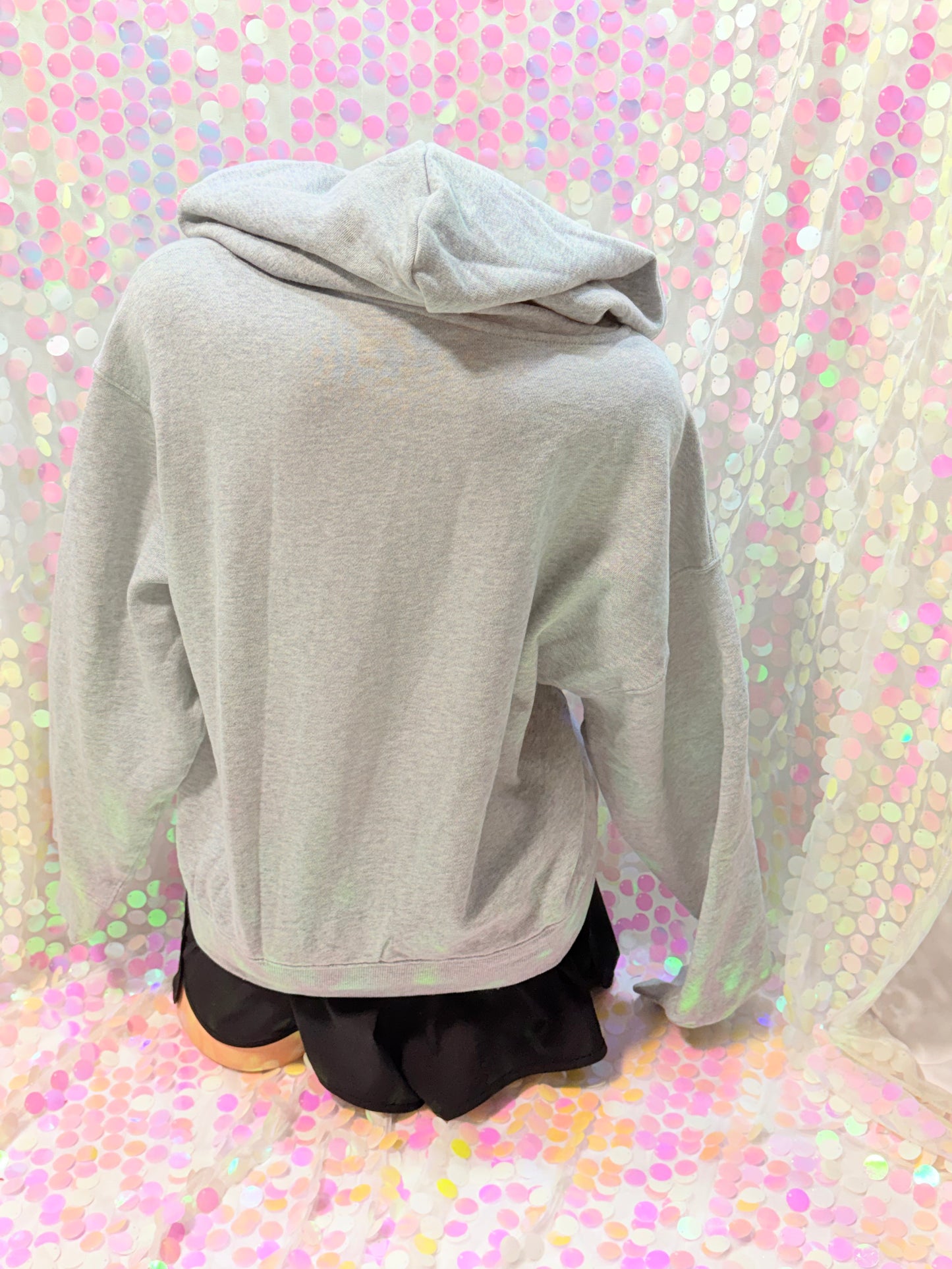 Grey Metallic Bling Hoodie