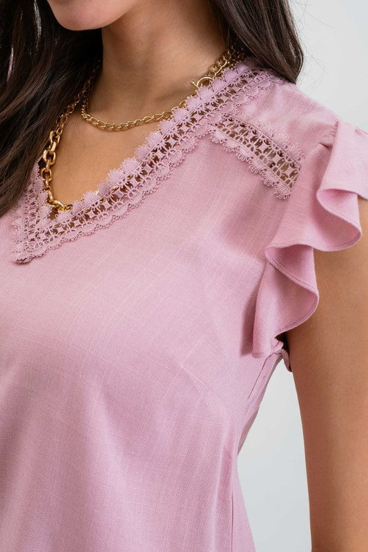Blush Ruffled Blouse